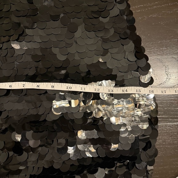 Vintage Black Label Mini Dress Women’s Sz 6 Black Large Circle Sequined Party - Picture 9 of 10